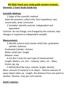 Science Study Guide - Thomas C. Cario Middle School