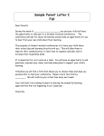 Sample Parent Letter I - Roseburg Public Schools