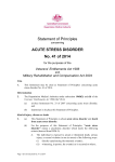 Statement of Principles concerning ACUTE STRESS DISORDER No