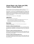 Visual Basic Lab: Data and XML Tools in Visual Studio 7