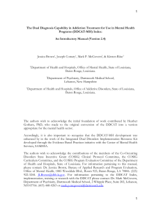 IDDT Fidelity Scale Protocol (Revision of 11-27