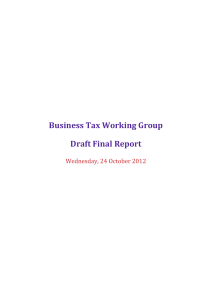 Business Tax Working Group Draft Final Report