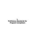 l. proficiency standards for program completers