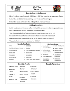 Chapter 18 and 19 Civil War and Reconstruction