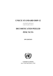 UNECE Standard for Pine Nuts (DDP-12)