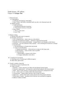 Earth Science, 10th edition Chapter 10: Geologic Time I. Historical