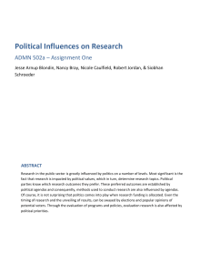 Political Influences on Research