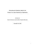 Massachusetts Standards Added to the Common Core State