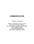 Communication Handout - University of Hawaii
