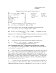 Macroeconomic Theory M. Finkler Suggested Answers to Spring