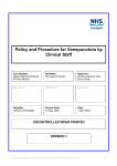 Policy and Procedure for Venepuncture by Clinical