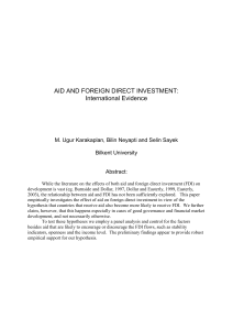AID AND FOREIGN DIRECT INVESTMENT: