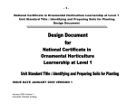 1 - National Certificate in Ornamental Horticulture Learnership at