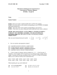 SS 024a – Exam #2 - Department of Statistical and Actuarial Sciences