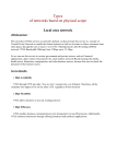 Types of networks based on physical scope Local area network