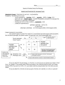 Genetics Problems Notes