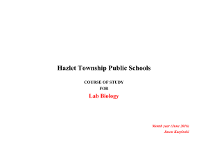 COURSE TITLE - Hazlet Township Public Schools