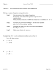 Algebra 1 Lesson Notes 7.2