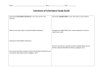 Variations of Inheritance Study Guide