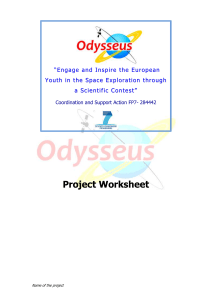 Project Worksheet - Odysseus Contest