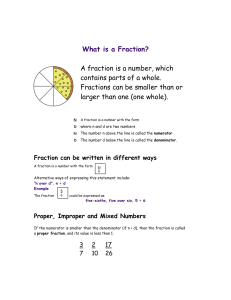 What is a fraction