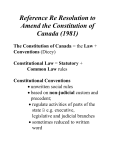 Reference Re Resolution to Amend the Constitution of Canada (1981)