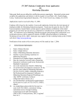 FY 2002 Industry Certification Grant Application