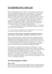 Interpreting Hitler