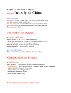 Chapter 7: China Builds an Empire