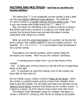 FACTORS AND MULTIPLES theory explained - pita