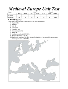 Medieval Europe Unit Test