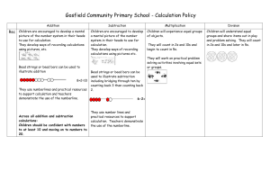 RecY1Y2CalculationPolicy - Gosfield Community Primary School