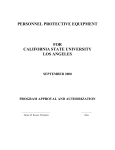 personnel protective equipment - California State University, Los