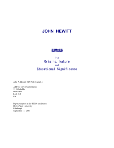 john hewitt - University of Leeds
