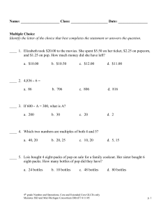 Math Student Assessment Gr 4 Number - Mid