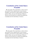 Constitution of the United States: Preamble