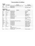 Pronunciation of suffixes