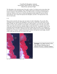 Coral Reef/Lithosphere Analysis Winnie Billiel, Melissa DeCarlo