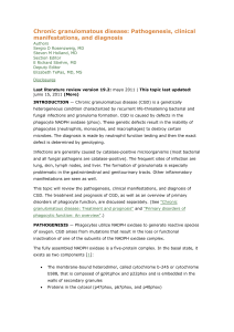 Chronic granulomatous disease: Pathogenesis, clinical