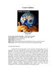 World Geography course syllabus