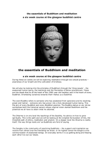 the essentials of Buddhism and meditation