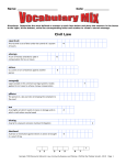 Civil Law Vocabulary Mix