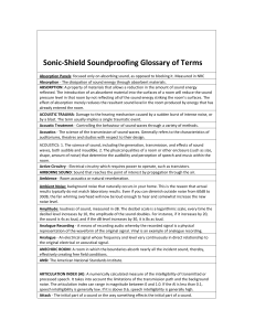 Sonic-Shield Soundproofing Glossary of Terms