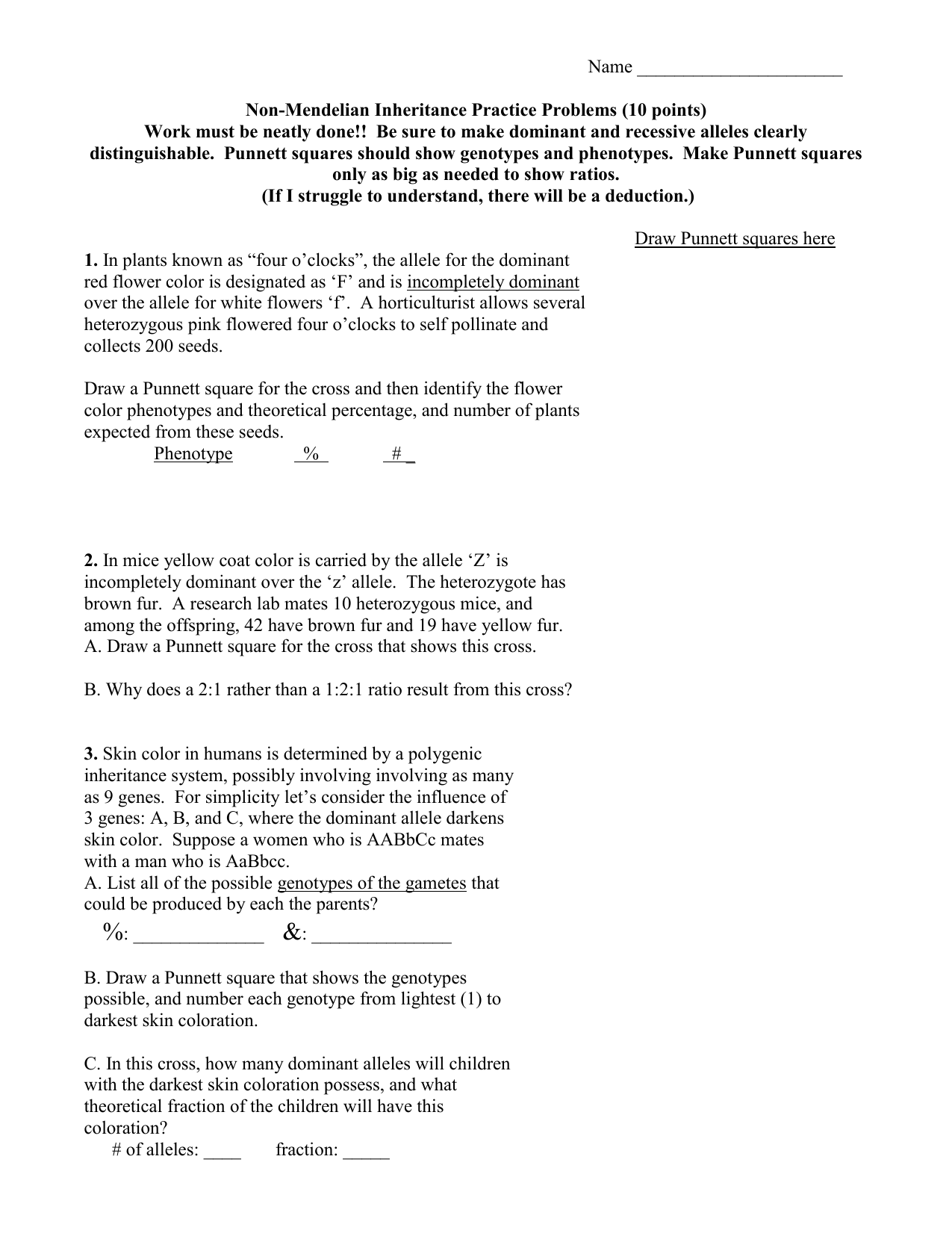 Practice Problems In Mendelian Genetics Ovulation Signs