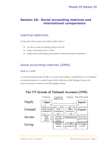 Session 20: Social accounting matrices and
