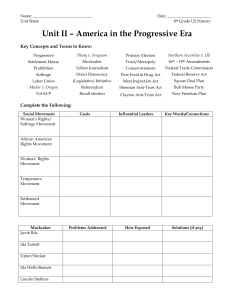 Name: Date: Unit Sheet 8th Grade US History Unit II – America in the