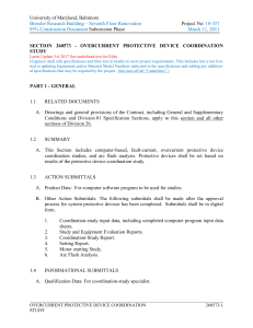 section 260573 - overcurrent protective device coordination study