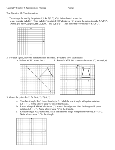 Geometry Chapter 5 Reassessment Practice - KMHSrm223