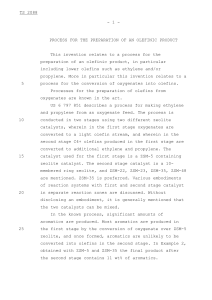 Process for the preparation of ethene and/or propene