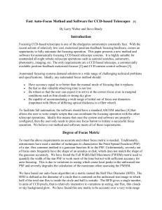 Fast Auto-Focus Method and Software for CCD